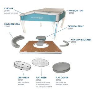 Yachtbeach Pavilion Deep Mesh Cover, 30cm 170 cm Diameter